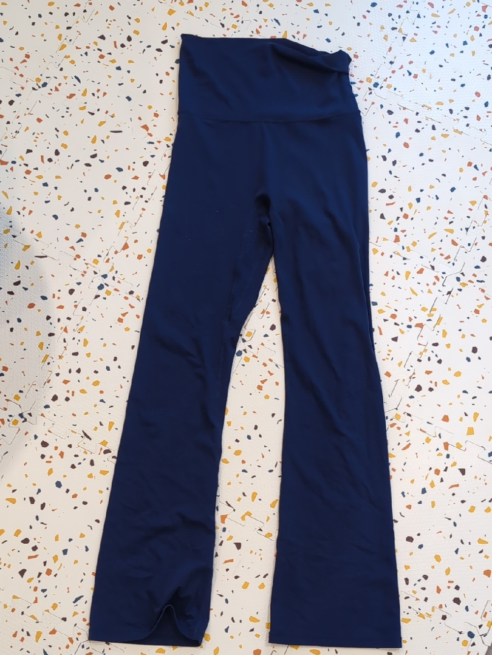 Vitality Foldover Flare Pants Navy
